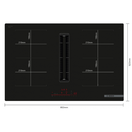 BOSCH PVQ811H26E Επαγωγική Εστία με ενσωματωμένο απορροφητήρα 80 cm BOSCH PVQ811H26E Επαγωγική Εστία με ενσωματωμένο απορροφητήρα 80 cm